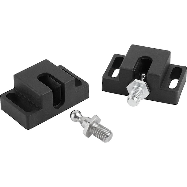 Ball Catch F1=40, Polyamide Black, Comp:Stainless Steel